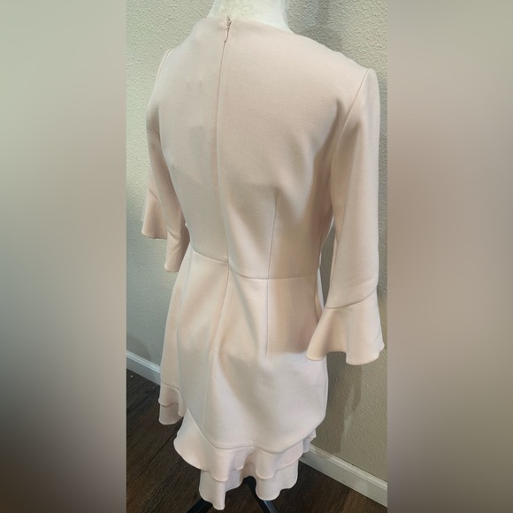 Ann Taylor Elegant Pink Ruffle midi Dress size 6p NWT - Picture 3 of 5